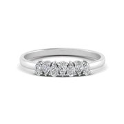 0.35 Carat 7 Stone Wedding Band Diamond Teardrop